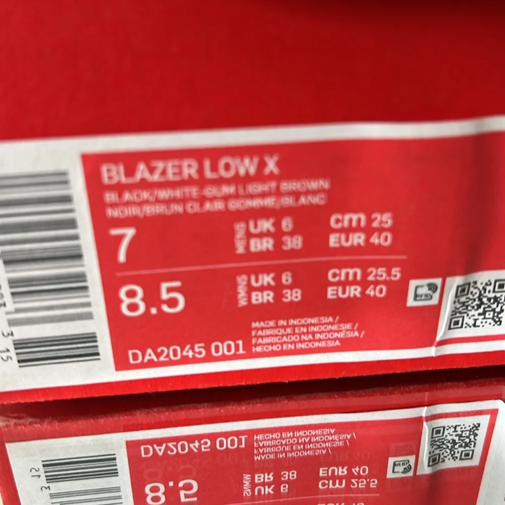 Nike Blazer Low X black leather men’s 7 - Picture 7 of 7